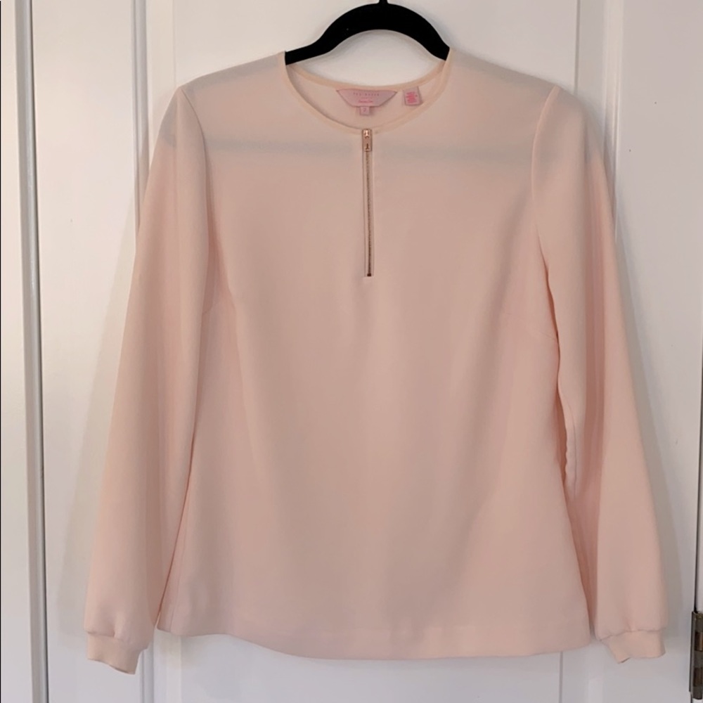 Ted Baker dusty pink blouse size 2